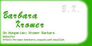 barbara kromer business card